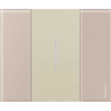 Platine de Finition 2 Modules Kristall BTicino Living Now KA4802 Aura (1/2)