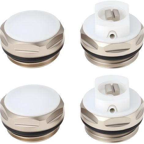 CCYKXALot de 4 Bouchons de Ventilation pour Radiateur G1/2 Adaptés Aux Systèmes de Chauffage Et de Climatisation