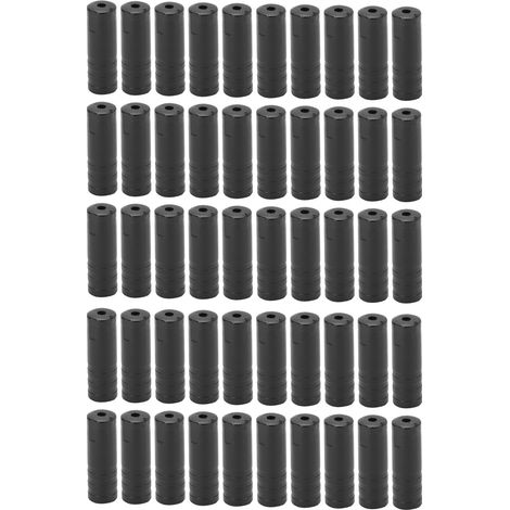 50 Schaltzugenden für Rennräder und Mountainbikes, schwarz, 50 Stück. (1/5)