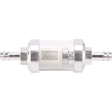 Filtre à Essence Universel pour Moteur PéTrole Brut en Verre Chromé, 5/16 Pouces, 8 Mm, Argent Motos (1/4)