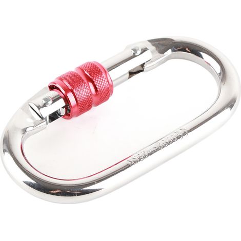O-förmiger Schraubkarabiner 25 kN CC 0082 Outdoor-Kletterwerkzeug Rot (1/5)