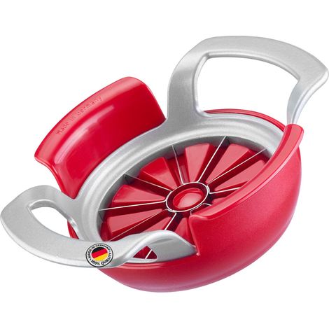 Westmark Affettamela/Affettapera con piattino, Alluminio/Acciaio inox/Plastica, Divisorex-Spezial, Argento/Rosso, 51112260 (1/5)