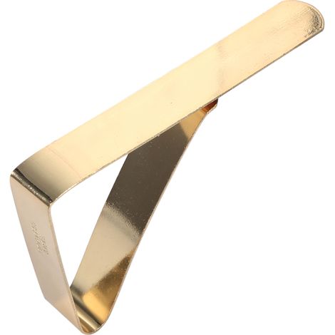 Set mit 12 verstellbaren Tischdeckenklammern aus goldfarbenem Edelstahl für Hochzeiten, Bankette und Picknicks im Freien (1/5)