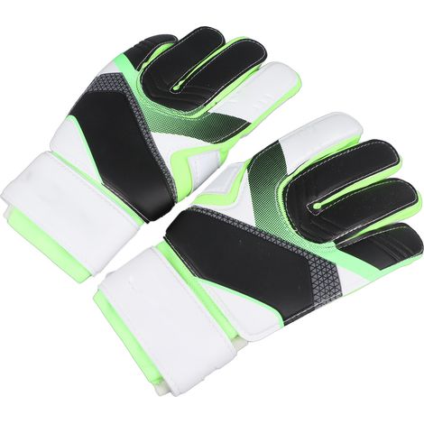 Gants de gardien de but de football en latex épais, gants d'entraînement vert fluorescent pour adulte, taille 9 (1/5)