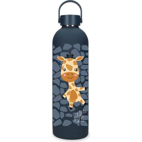 Botella de Acero Inoxidable Azul Roll Road Happy Pets 750ml 7x26,5x7 cms
