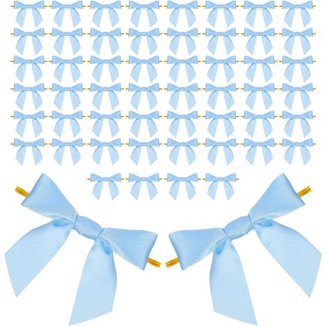 100pièces Nœuds Ruban Torsadés pour Emballage Cadeau Sachets Cadeaux Loisirs Créatifs Anniversaires Mariages (1/5)