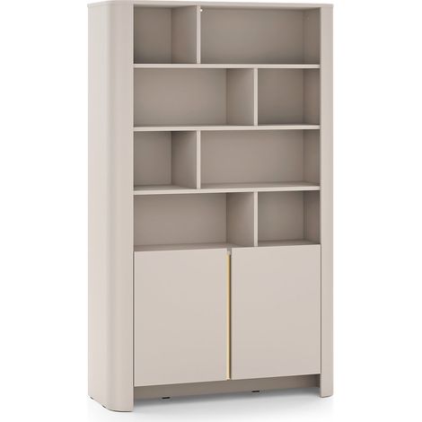 Bibliothèque, Cachemire, 103 x 39 x 170 cm Meuble moderne aux bords arrondis (1/5)