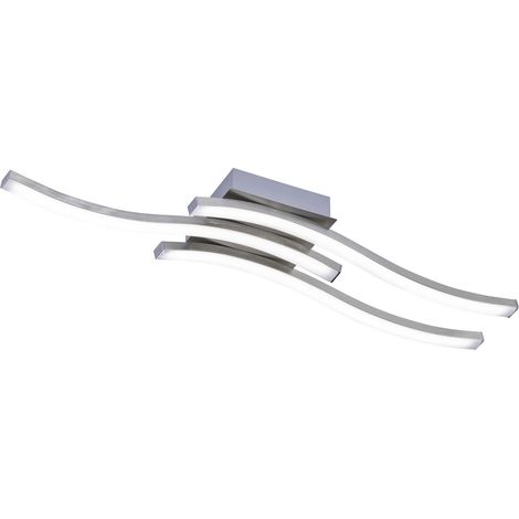LED Deckenleuchte ROUTE Metall Silber, 3-flammig Warmweiß, Breite 56cm (1/2)