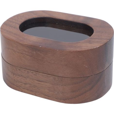 Walnut Wood Box with Lining, Vintage Engagement Case for Marriage Proposal, Jewelry Storage, Small Gift Box with Magnetic Closure for Women, Accessories (1/5)