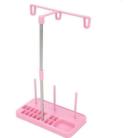 Rosa Stickgarnspulenhalter für Haushaltsnähmaschinen (3 Konen) (1/5)