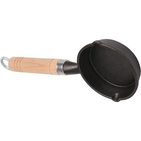 Mini poêle à frire en fonte, revêtement antiadhésif, cuisson uniforme, petite poêle à œufs idéale pour la maison, le camping et les voyages. (1/5)