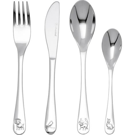 Kinderbesteck-Set mit Tiergravur Größe: 170 x 180 x 170 x 135 mm Artikelnummer: ZV4256070 (1/4)