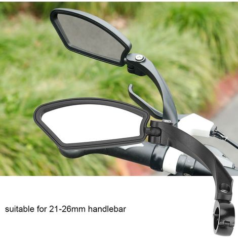 Rétroviseur de vélo rotatif à 360° pour guidon de VTT et vélo de route (côté gauche) - Vue arrière sécurisée (1/5)
