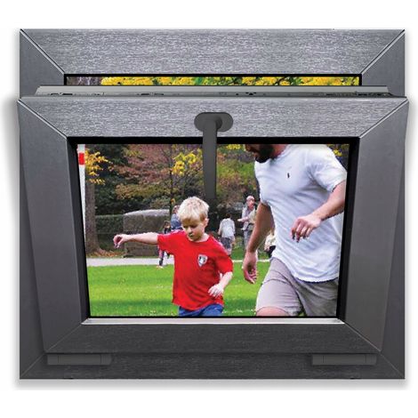 Finestra color antracite, PVC a triplo vetro, 55x50 cm, basculante, profilo 550x500, 70 mm, PVC basculante (1/5)