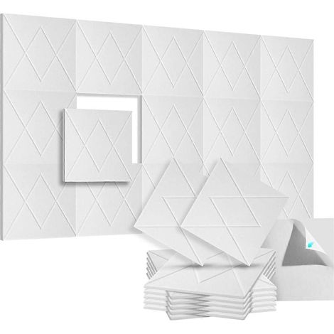 Lot de 12 panneaux acoustiques en mousse 12x12x0,4 pouces, pour murs, maison, bureau -C-- (1/5)