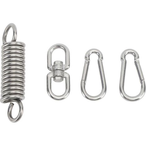 Ressort de sac de frappe lourd en acier inoxydable 304, 200 kg, rotation à 360°, ressort professionnel pour la maison, le camping et les chaises suspendues. (1/5)