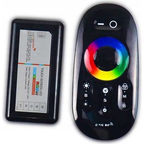 Contrôleur tactile RGBW 24A 288W RF Noir (1/2)