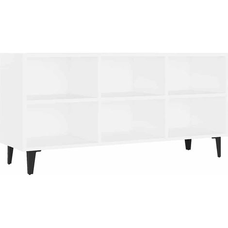 Maison Exclusive - TV-Schrank mit Metallbeinen Weiß 103,5x30x50 c (1/5)