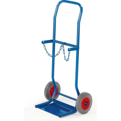Rollcart Stahlflaschenkarre 100kg Traglast für 2 Flaschen a 10 Liter Luftbereifung