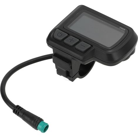 Compteur LCD EN06 pour vélo électrique avec interface USB, affichage de la vitesse, compatible avec vélos électriques, VTT et scooters, connecteur étanche. (1/5)