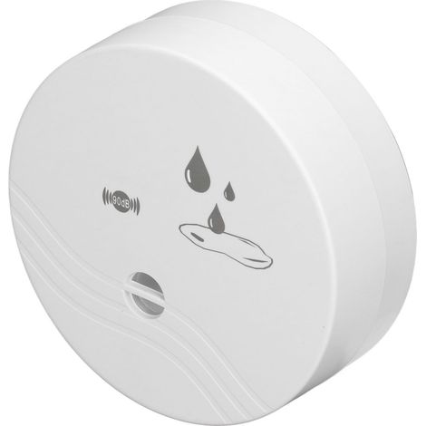 Wasserleckmelder mit 100 dB akustischem Alarm, wasserdichter Wasserlecksensor für Badezimmer (1/5)