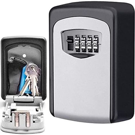 Lot de 3 Boîte à Clé Sécurisée Exterieur, Boite a Clefs Murale de avec Code à 4 Chiffres, Boitier Porte Clef de Stockage de Sécurité à 5 clés, pour L'école de Garage à Domicile Airbnb