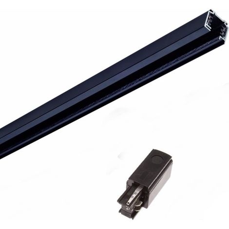 Rail Triphasé pour Spot LED 1m NOIR - SILAMP