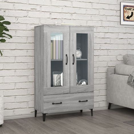 Buffet bas Contemporain - Meuble Commode de Rangement - Sonoma gris 70x31x115 cm Bois d'ingénierie Chic-949462 (1/5)
