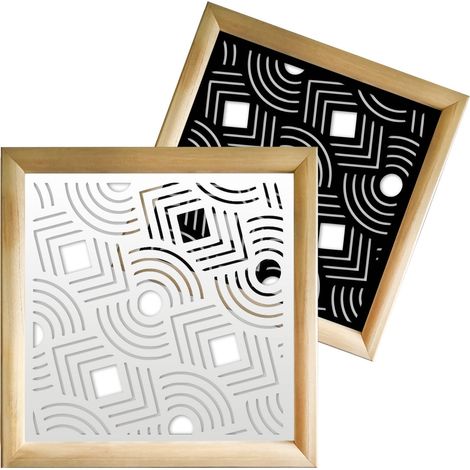 AIM - Modules décoratifs en bois et PVC - Dimension : 73x73 cm - Couleur : blanc