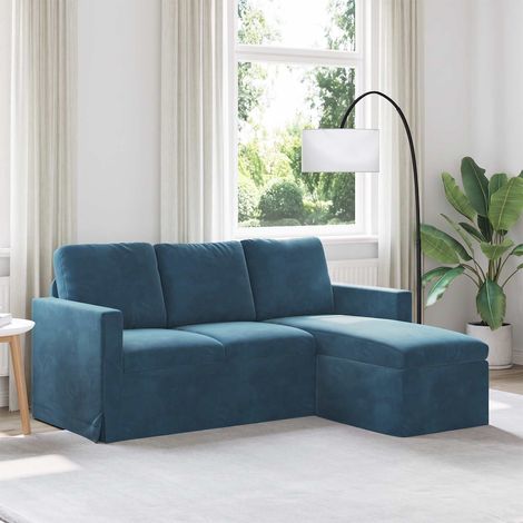 Divano Blu 178 x 134 x 80 cm Velluto vidaXL (1/5)