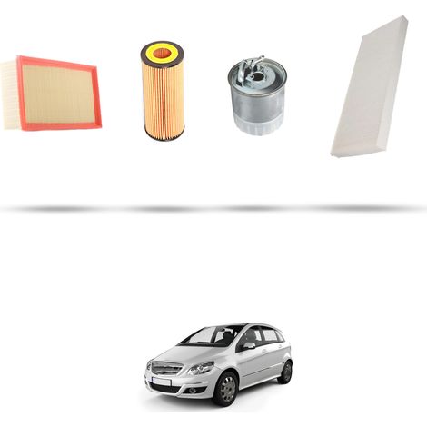Kit tagliando 4 filtri compatibile con Mercedes Classe B (W245) B200 CDI 103kw Dal 2005 al 2011 (1/5)