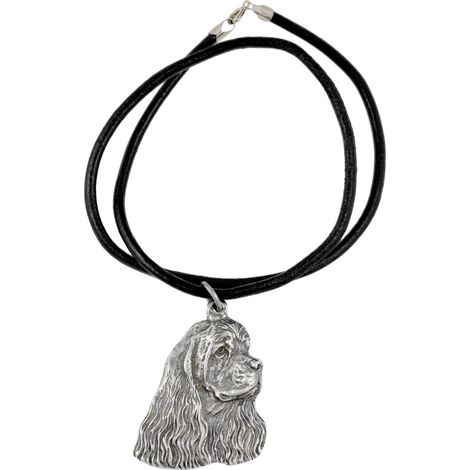 Cocker Spaniel Americano - collar para perros, colgante bañado en plata para amantes de los perros, joyería única de Art-Dog (1/5)