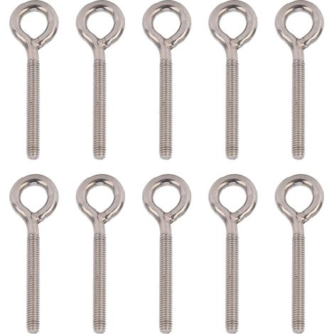 Boulons à œil De Levage en Acier Inoxydable 304 (Paquet De 10), Vis Argentées M6x73 pour Une Fixation Robuste des écrous à œil Et Plus Encore (1/5)