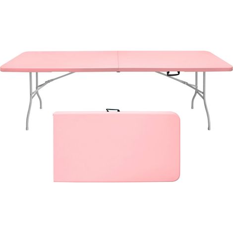 Table de camping pliante robuste portable-Multifonction intérieur/extérieur-Avec poignée-Capacité 135kg-244x76x73.6(cm) (1/5)