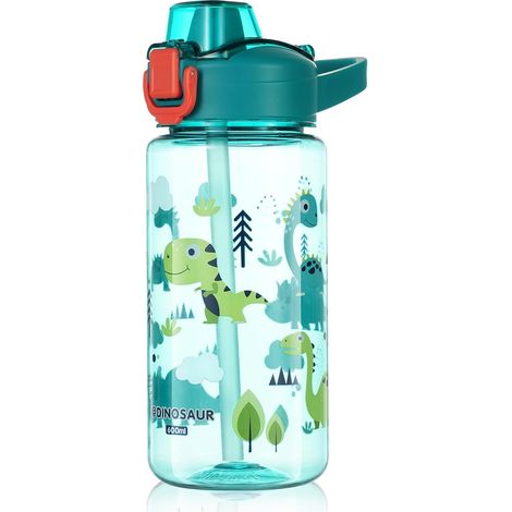 Gourde Isotherme, 600ML Bouteille, Gourde Isotherme avec Paille, Sans BPA Tritan, Bouteille d'eau Anti-fuite Réutilisable (1/5)