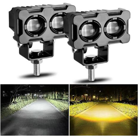 paire de projecteurs LED pour motos – des phares robustes et durables, spécialement conçus pour les véhicules électriques, offrant un éclairage tout-terrain supérieur pour une visibilité améliorée de (1/5)