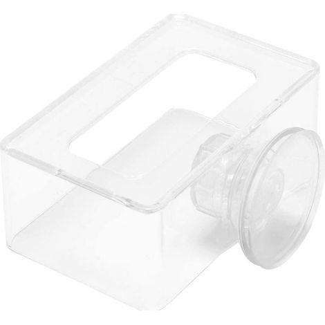 Anneau d'Alimentation pour Poisson, 2 Pièces, Acrylique Flottant Carré, pour Aquarium Betta et Poisson Rouge, Taille S (1/5)