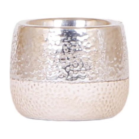 Cache-pot Décoratif en Céramique Argent Brillant pour Intérieur Ø 6 cm - PANGIVO (1/3)