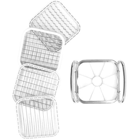 Couteau multifonction 5 en 1 en acier inoxydable pour couper pommes, poires et pommes de terre (1/5)