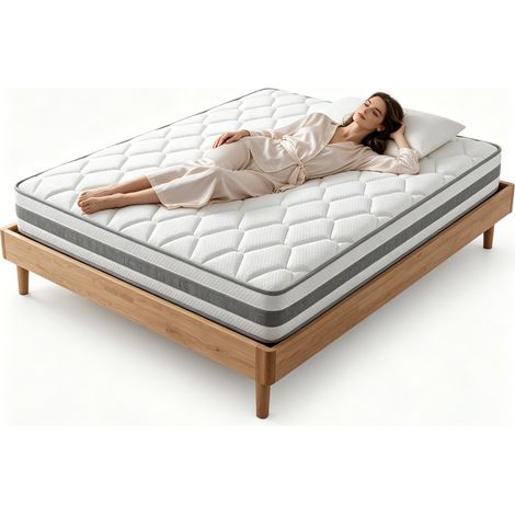 Materasso 140x200 cm, spesso 25 cm, Memory Foam, Reversibile Supporto Perfetto, Ipoallergenico - CJHXE (1/5)