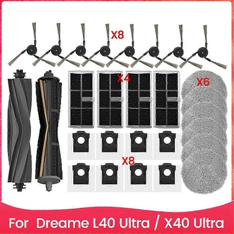 Ersatzteile und Zubehör kompatibel mit X40 Ultra, L40 Ultra, X40 Pro – Wartungsset für Saugroboter, Originalersatzteile, passende Filter und Bürsten. (1/5)