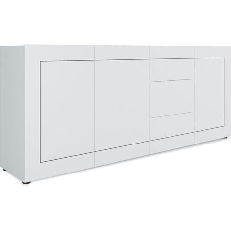 Madia 3 ante/3 cassetti 200x40x83,5 cm Elios bianco lucido