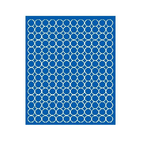 Pegatinas circulares de 1,5 cm, pegatinas de puntos, 180 unidades, azul brillante.