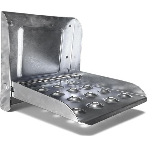 Escabeau pliant pour camion : 195 x 170 mm Marchepied pliable pour remorque, tôle d'acier galvanisé, aide à la montée pliable pour accessoires, camionnette, caravane, camping-car, remorque (1/5)