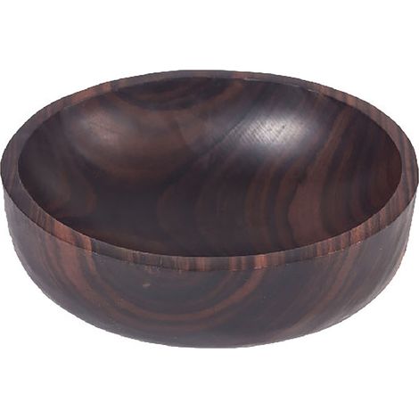Bol XL en Bois de Rose Naturel - 20cm - Fait Main - Pièce Unique - Idéal Présentations Culinaires & Déco - Style Ethnique - Finition Artisanale (1/2)