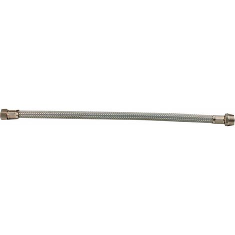 Manguera flexible de acero inoxidable M 3/8 F 1/2 40 cm 2 piezas