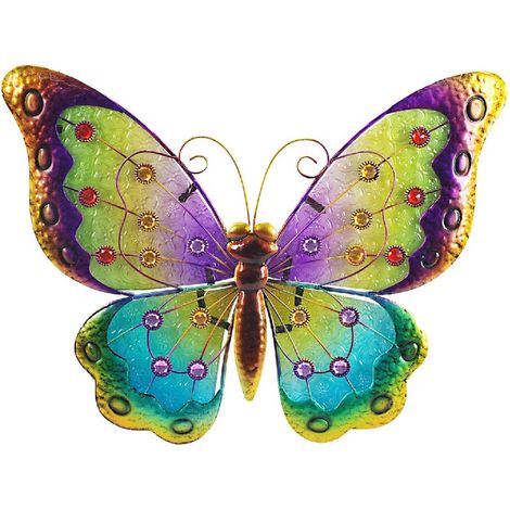 Papillon déco murale 43 x 34 cm - modèle Jaune