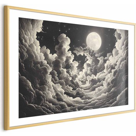 Poster – Mond und Sterne singen zwischen den großen Wolken (1/4)