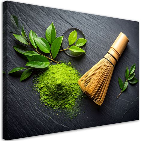 Wandbild Matcha Grüner Tee 90x60 cm (1/5)