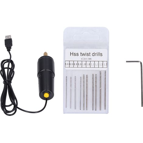 Mini-USB-Elektrobohrmaschine aus HSS und ABS, handliche Mikrobohrmaschine für Harz, ohne US-Stecker (1/5)